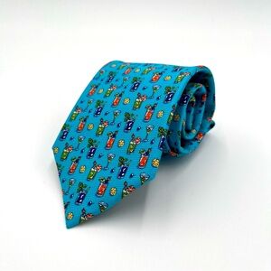 Southern Proper Men’s Blue Silk Tie Cocktail Party
